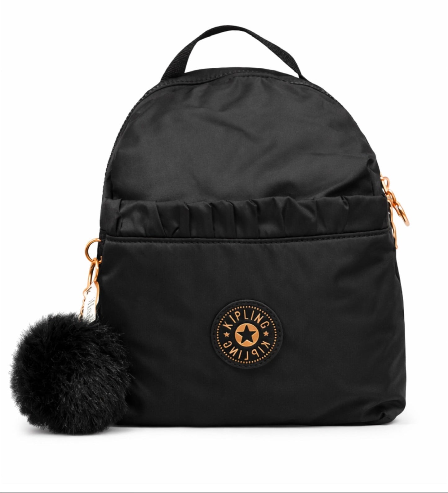 Mochila Kipling negra con llavero