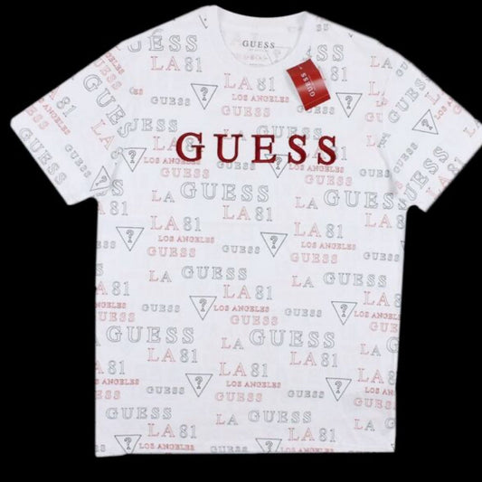 Camiseta Guess blanca con estampado