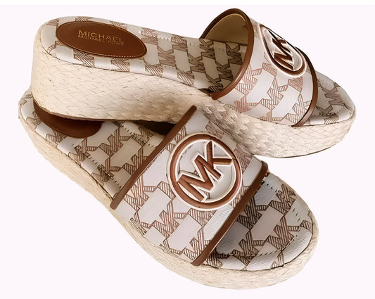 Sandalias MK Mujer original Camel