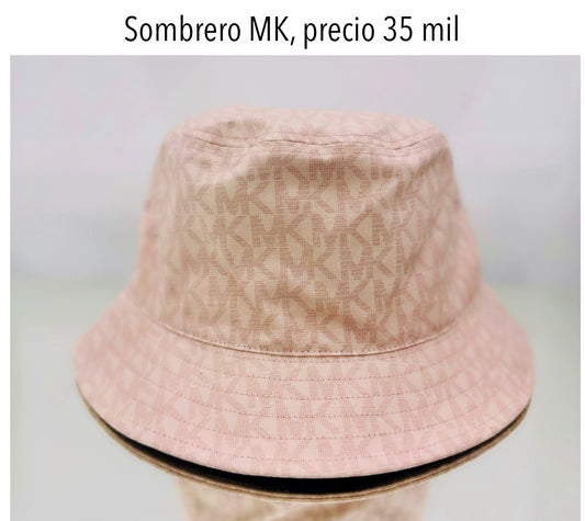 Gorro sombrero MK rosado estampado