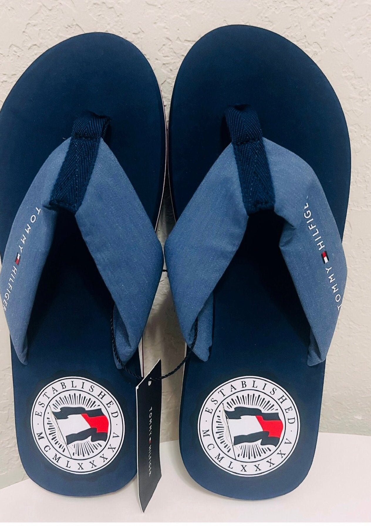 Sandalias TH tela azul hombre