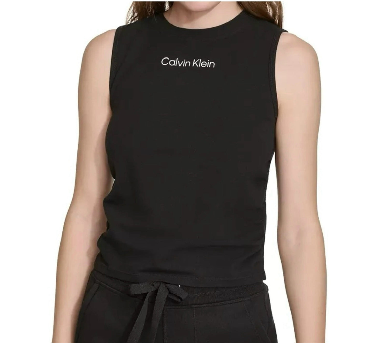 Blusa CK deportiva sin mangas negra