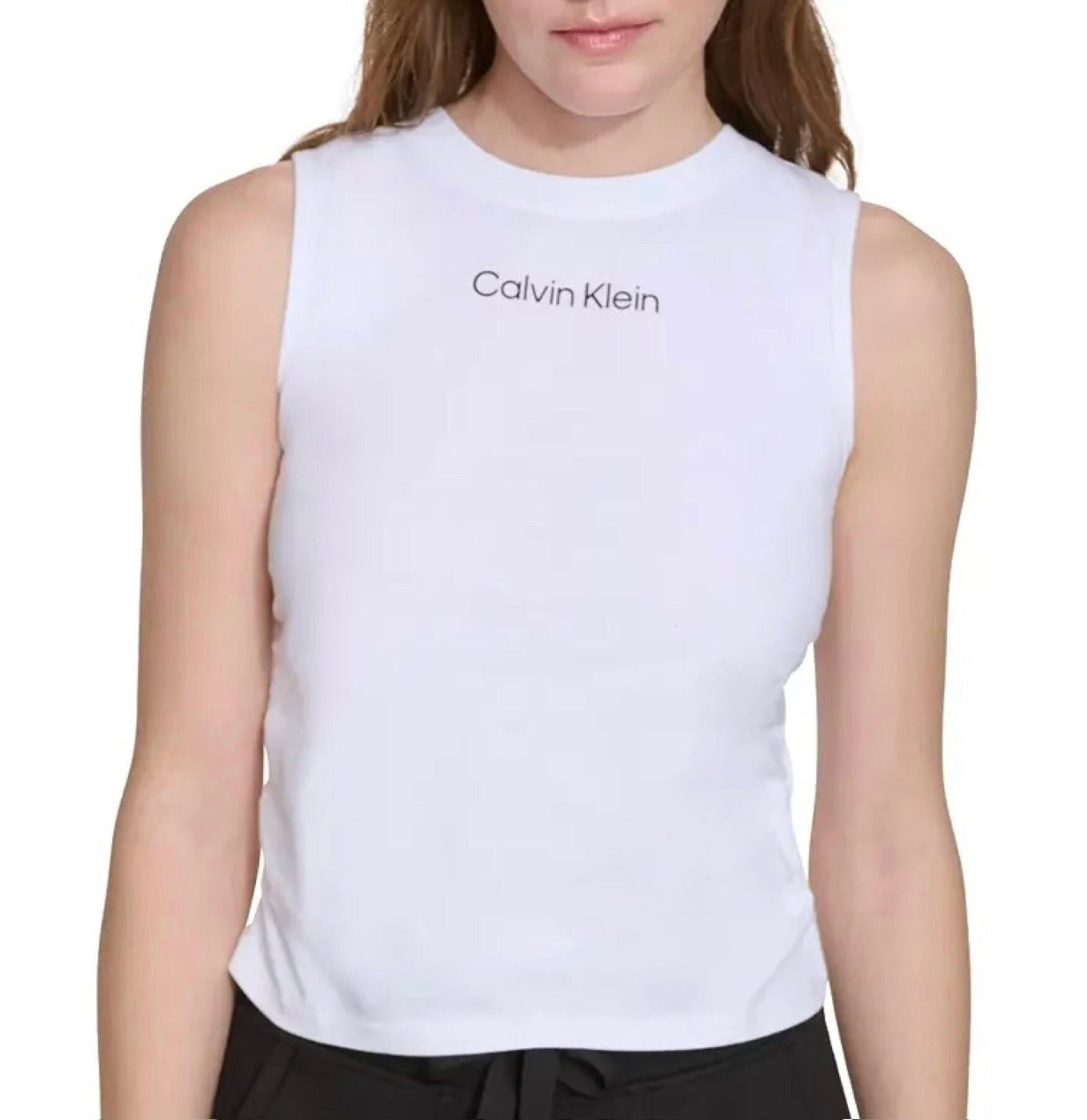 Blusa CK deportiva sin mangas blanca
