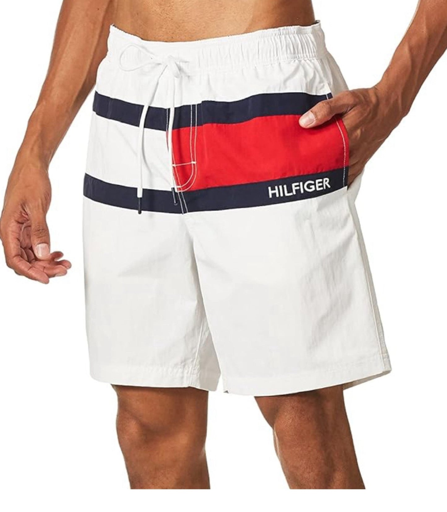 Pantaloneta short TH blanco bandera hombre