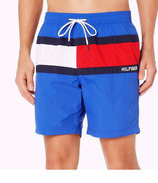 Pantaloneta short TH azul bandera hombre