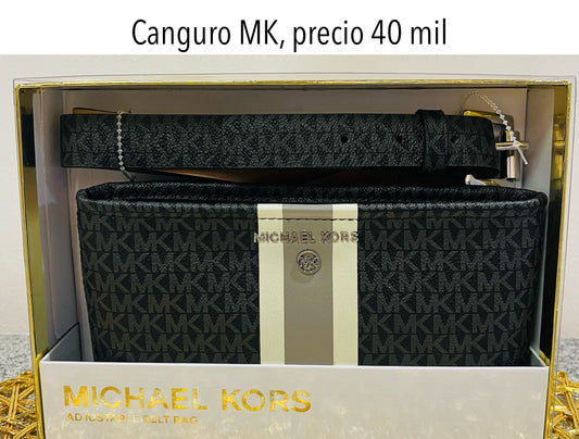 Canguro Michael Kors negro con beige