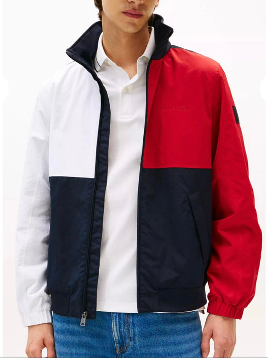 Jacket TH roja con azul impermeable