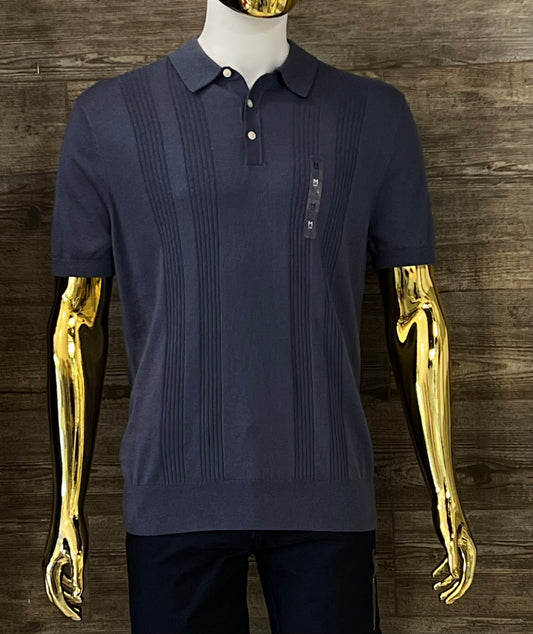 Camisa TH tipo polo gris ratón botones