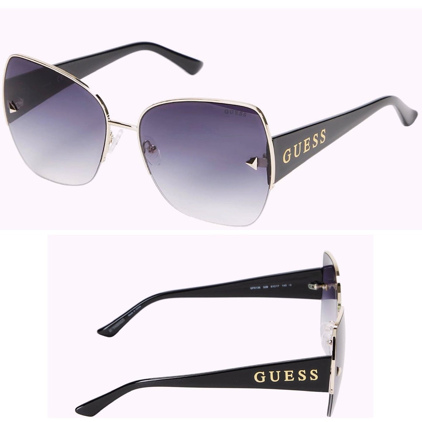 Lentes Guess Negro morado mujer