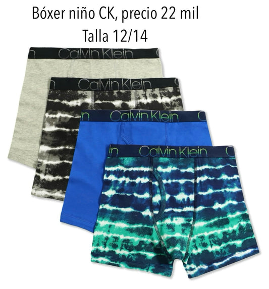 Boxer CK Niño (4 unidades) multicolor