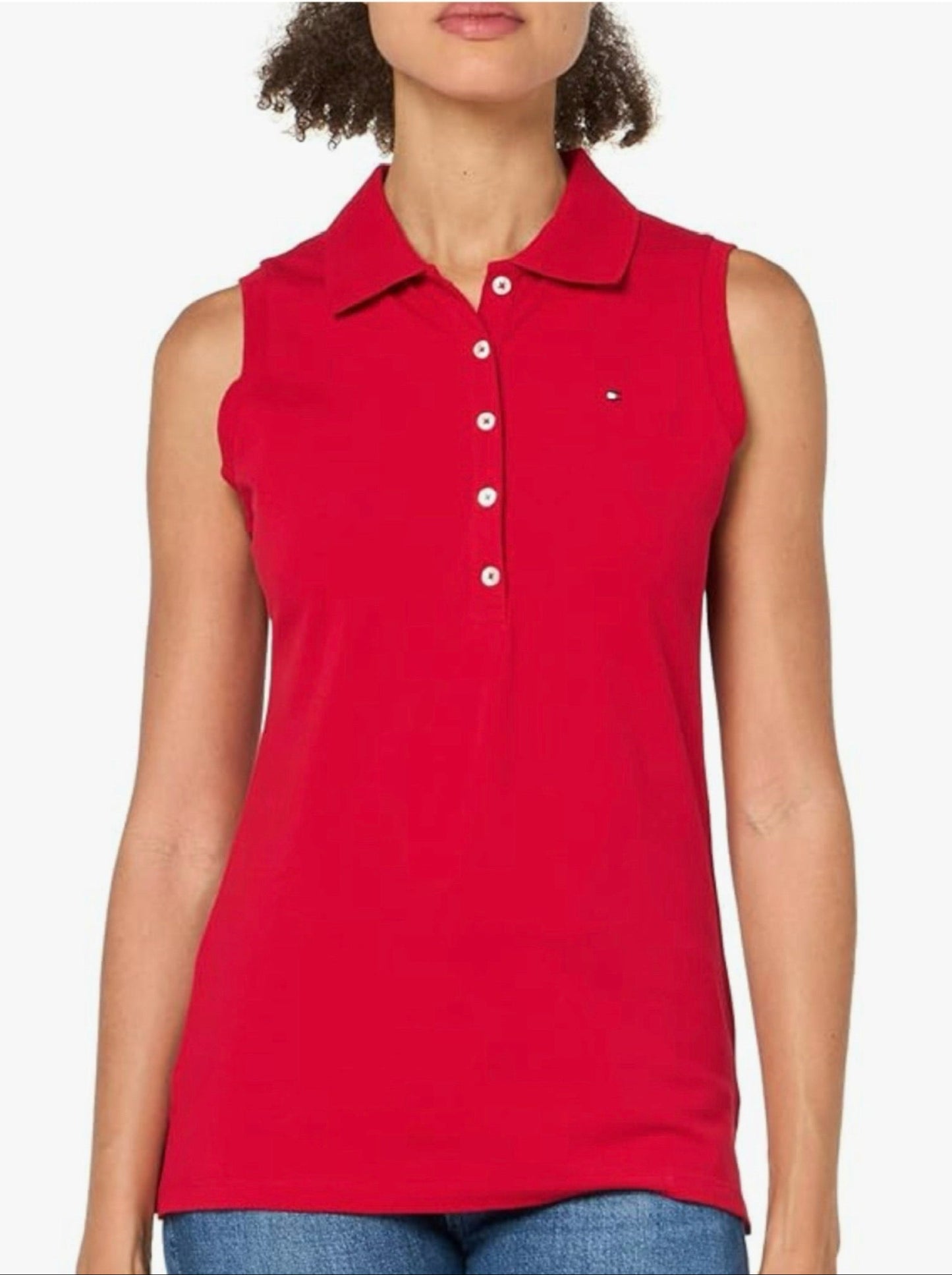Blusa TH sin mangas color Rojo