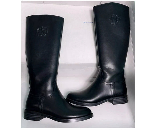 Botas TH Altas Negro logo labrado