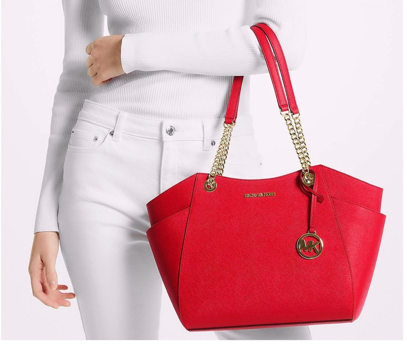 Bolso grande MK rojo