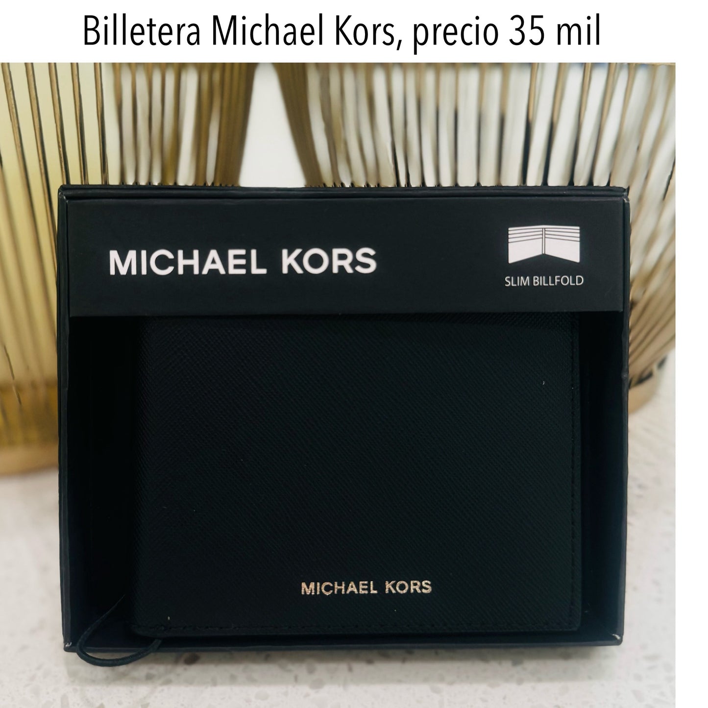 Billetera MK negro hombre