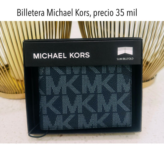 Billetera MK azul hombre