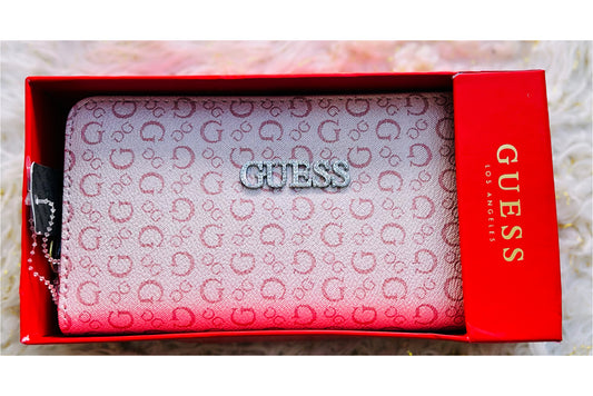 Billetera Guess rosado print palo rosa