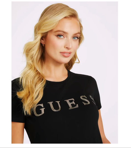 Blusa Guess negro brillante mujer