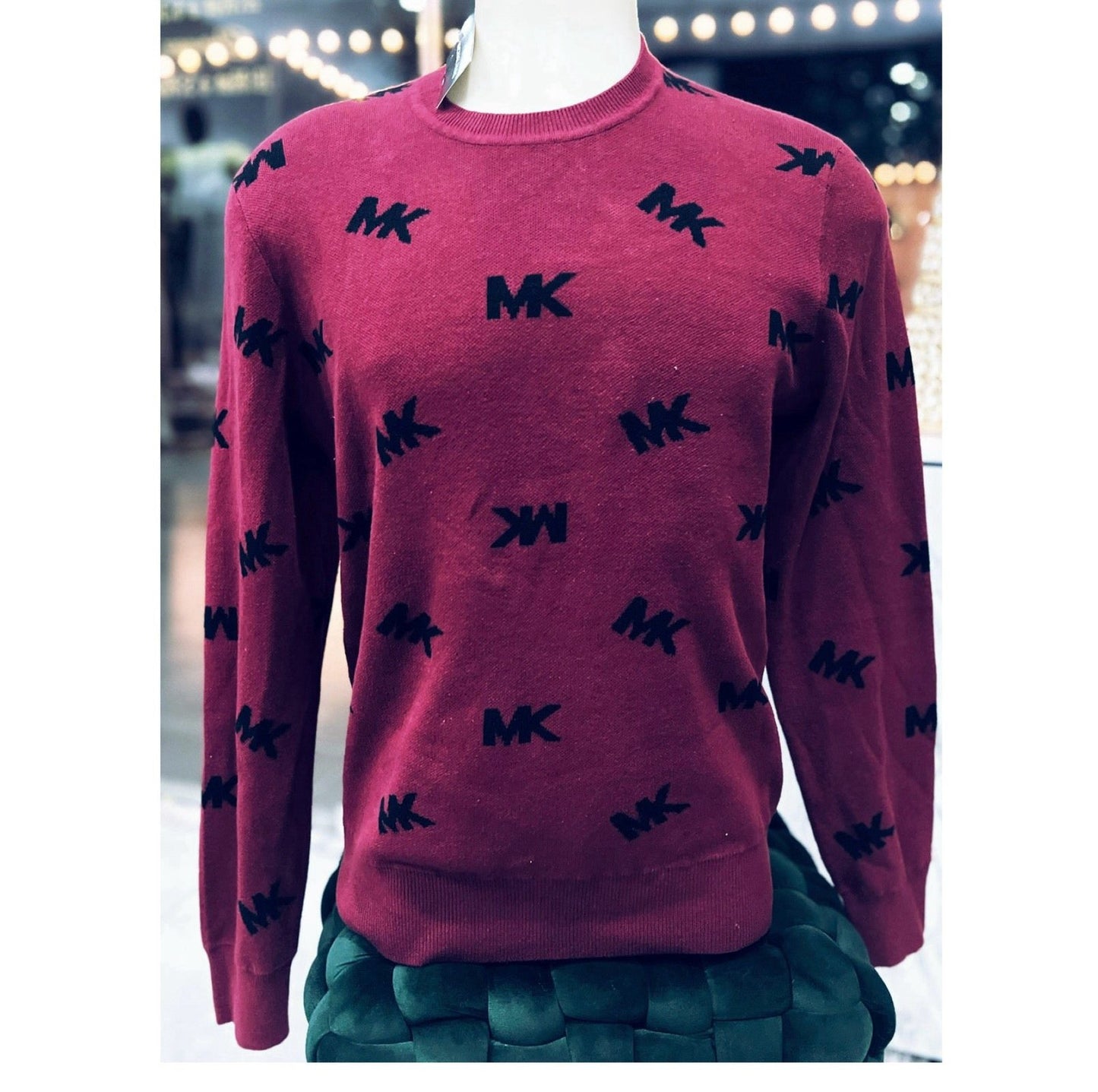 Sudadera sueter MK estampado vino hombre