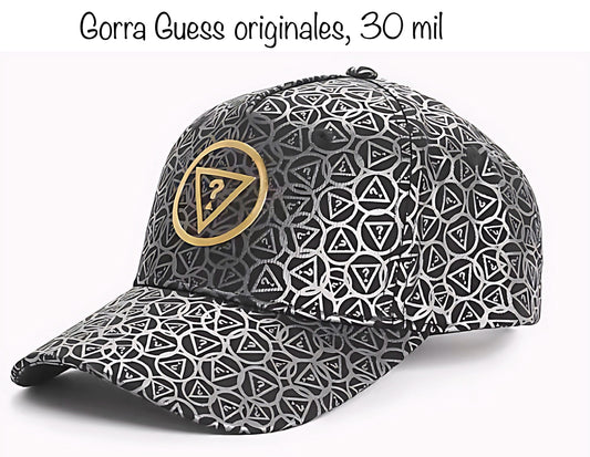 Gorra Guess print plateado