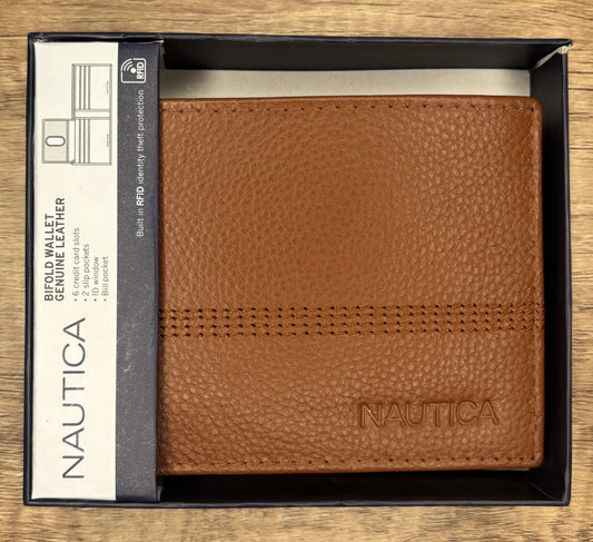 Billetera Nautica hombre cuero café