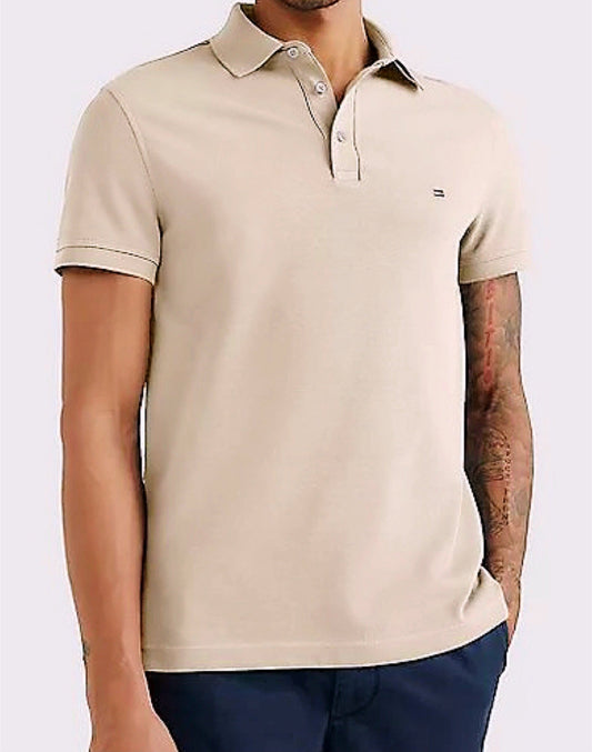 Camisa TH tipo polo beige