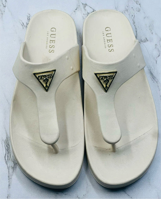 Sandalias Guess blanco hueso