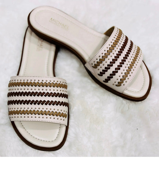 Sandalias MK Mujer original vainilla