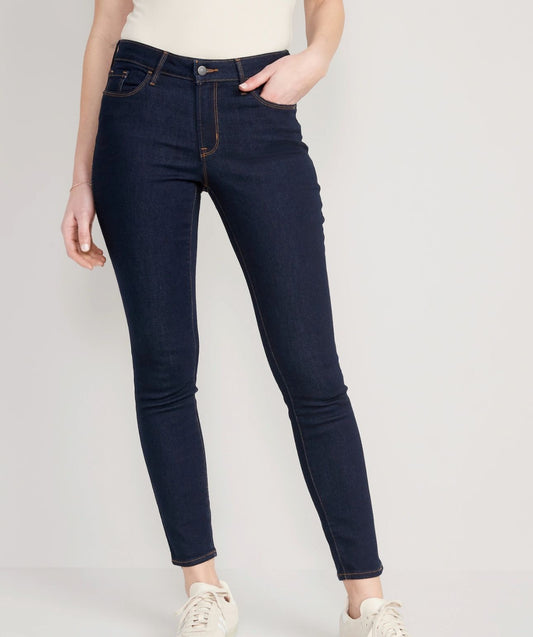 Pantalón de mezclilla Old Navy jeans azul oscuro mujer